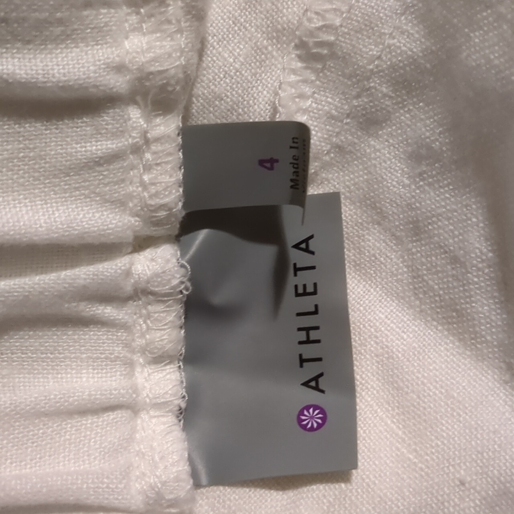 Athleta 100% Linen Pull On Ankle Length Pants - Picture 5 of 9